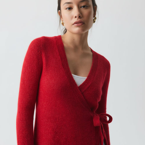 knitted wrap cardigan