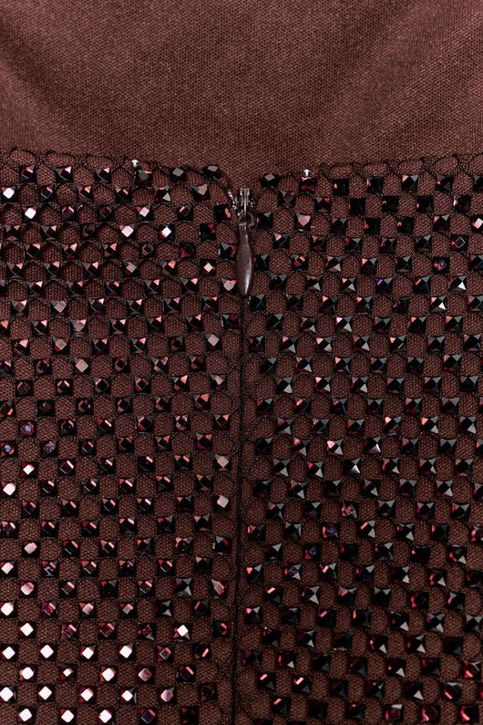 Mini Dress Serena – Mahogany Crystal Mesh