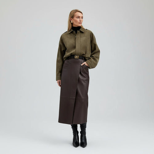 Fabiane | Oversized Suede Jacket for Women – Warm & Stylish