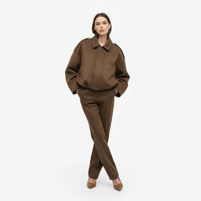 Fabiane | Giacca Oversize in Suede per Donne – Calda & Elegante