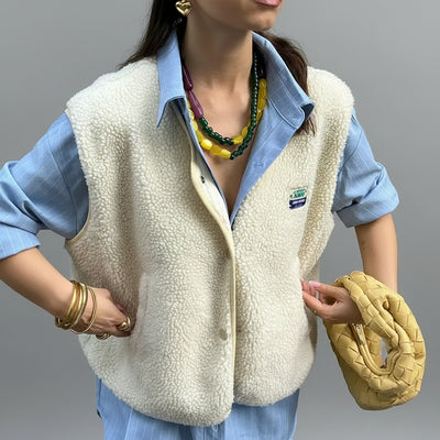 Ovelia | Gilet in Lana di Tendenza per Donne con Bottoni