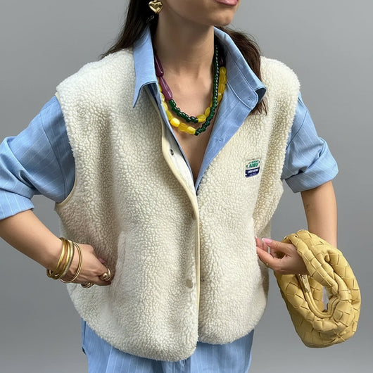 Ovelia | Trendy Wool Gilet for Women with Buttons