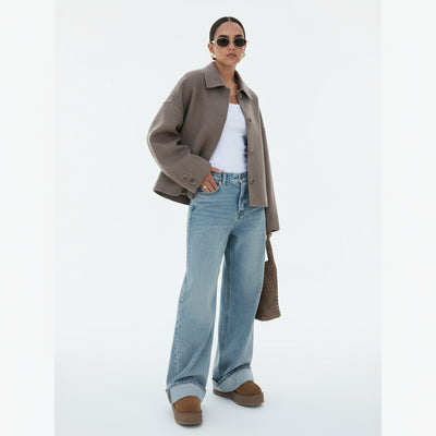 Hélené | Giacca Oversized Donna in Mistura di Lana – Classica & Calda