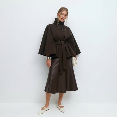 Loreza | Cappotto Elegante per Donne con Cintura & Collo Alto