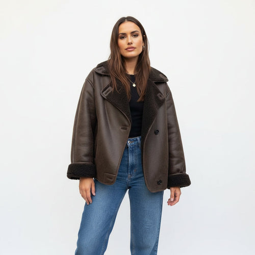Amy - Brown Leather Jacket