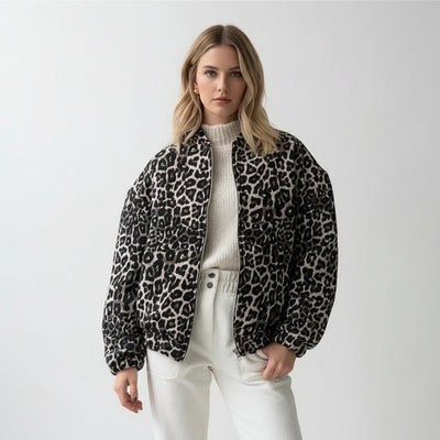 Leo | Giacca Bomber con Stampa Leopardo