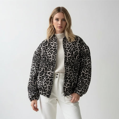 Leo | Giacca Bomber con Stampa Leopardo