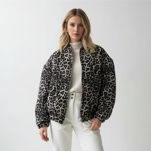 Leo | Giacca Bomber con Stampa Leopardo