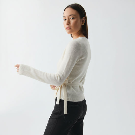 knitted wrap cardigan