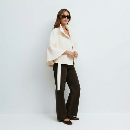 Loreza | Cappotto Elegante per Donne con Cintura & Collo Alto