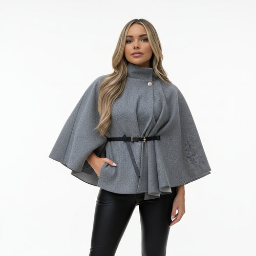 Camille - Poncho con cintura