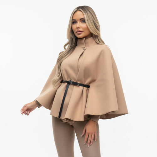 Camille - Poncho con cintura