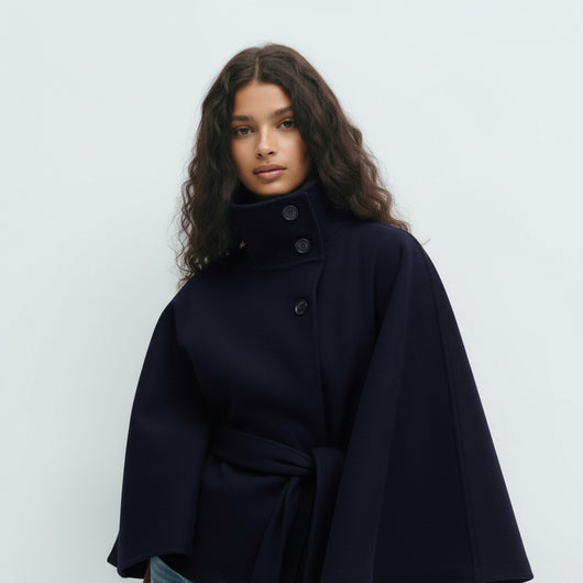 Loreza | Cappotto Elegante per Donne con Cintura & Collo Alto