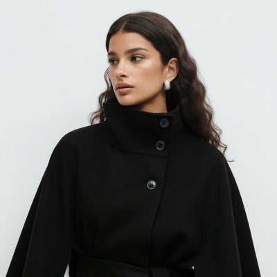 Loreza | Cappotto Elegante per Donne con Cintura & Collo Alto
