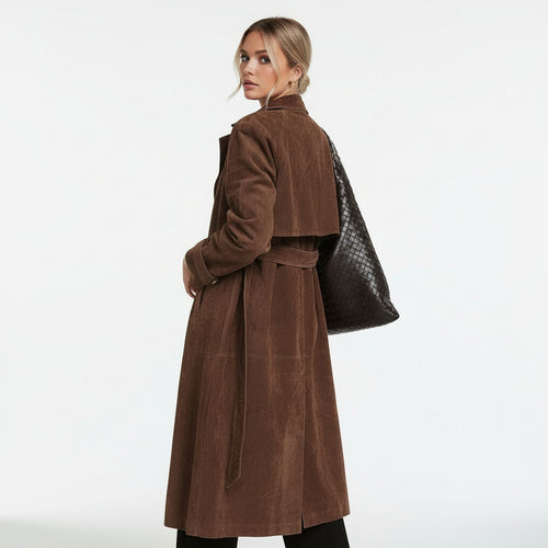 Solana - Cappotto Trench in Camoscio
