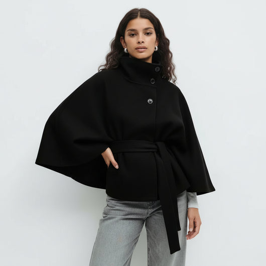 Loreza | Cappotto Elegante per Donne con Cintura & Collo Alto