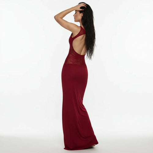 Chiara | Long Dress in Transparent Lace