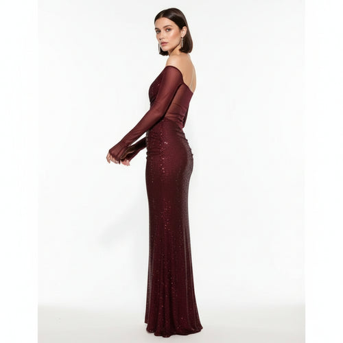 Abito Maxi Shiloh Diamante Off Shoulder