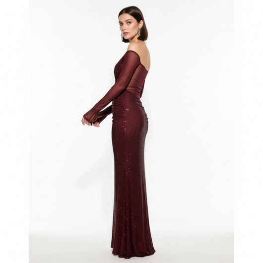 Abito Maxi Shiloh Diamante Off Shoulder