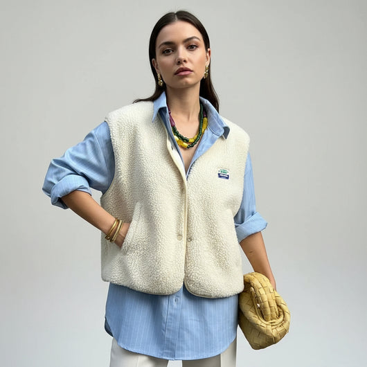 Ovelia | Gilet in Lana di Tendenza per Donne con Bottoni