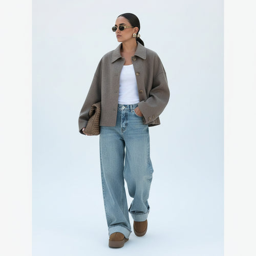 Hélené | Giacca Oversized Donna in Mistura di Lana – Classica & Calda