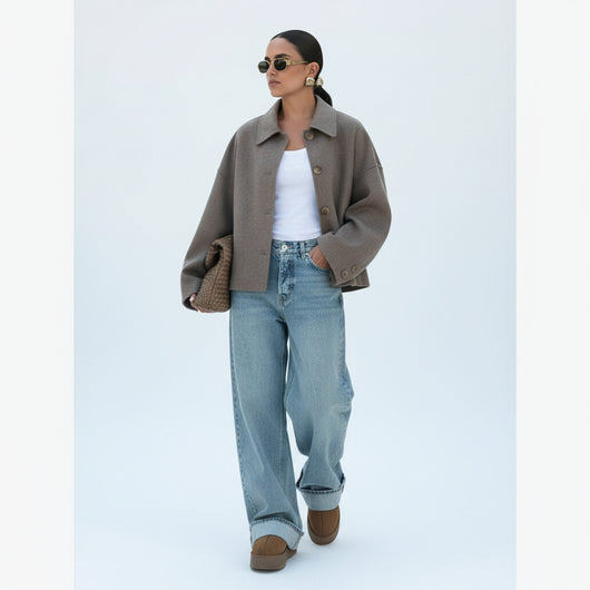 Hélené | Giacca Oversized Donna in Mistura di Lana – Classica & Calda