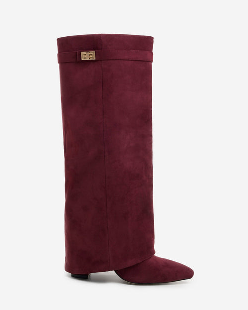 Stivali al ginocchio in suede Lavista - Borgogna