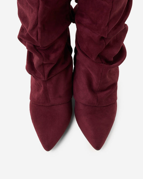Lavista High Suede Boots - Burgundy