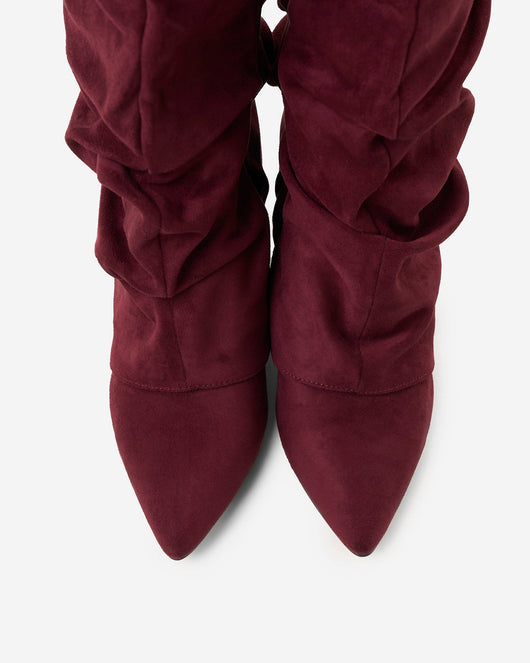 Lavista High Suede Boots - Burgundy