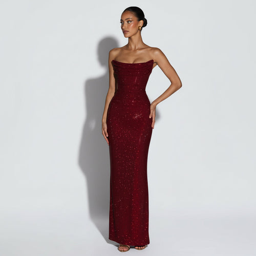 Isabella | Shiny Maxi Dress