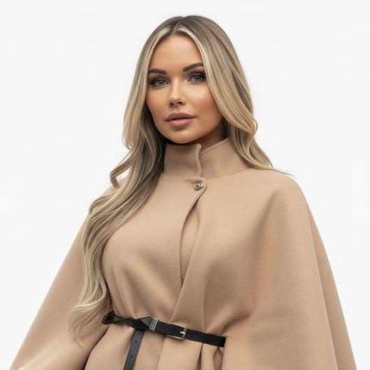 Camille - Poncho con cintura