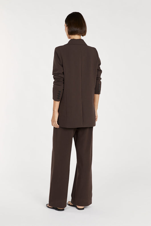 ELLE | BLAZER IN CIOCCOLATO FONDENTE