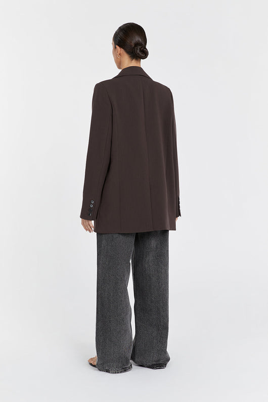 ELLE | BLAZER IN DARK CHOCOLATE