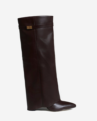 Giulia | Stivali Alti in Suede e Pelle