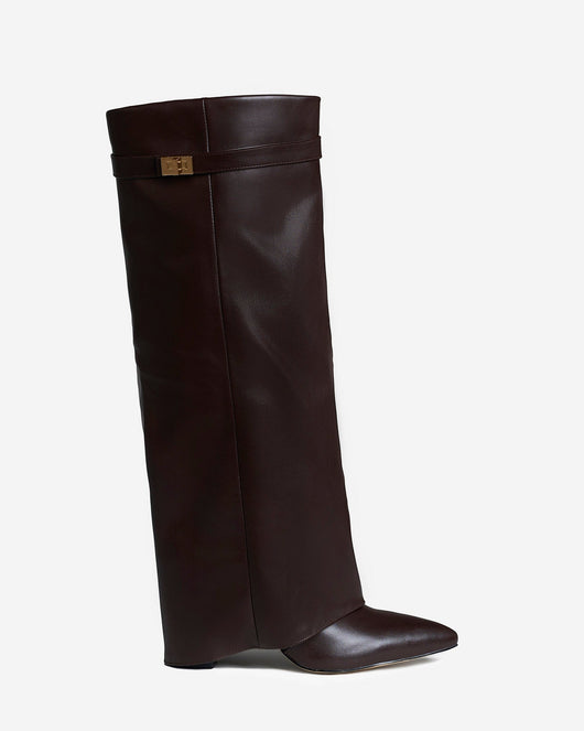 Giulia | Stivali Alti in Suede e Pelle