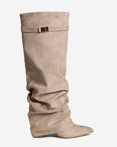 Lavista High Suede Boots - Beige