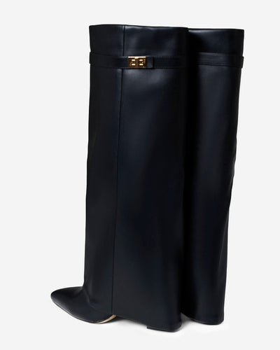 Giulia | Stivali Alti in Suede e Pelle