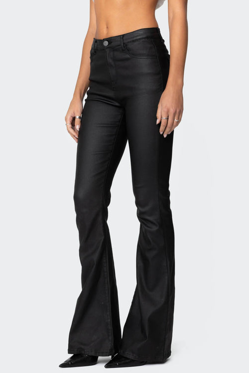 Eleonora | Jeans a Zampa in Ecopelle
