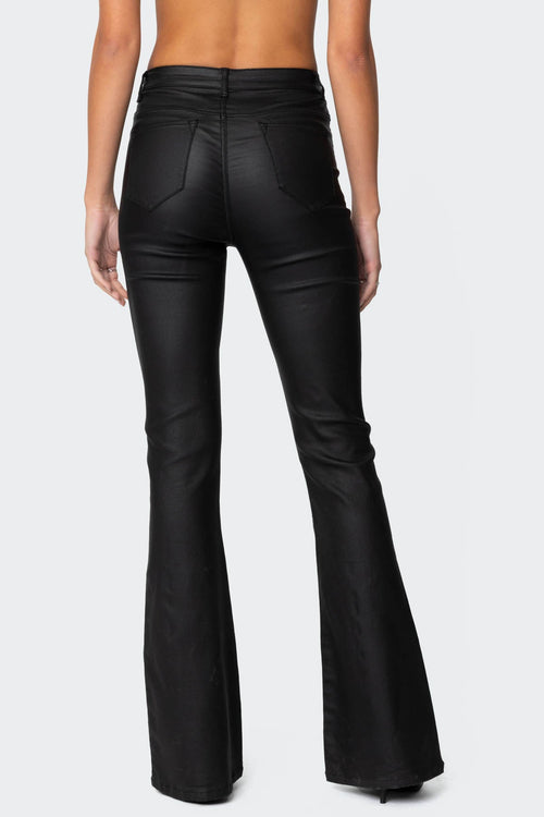 Eleonora | Jeans a Zampa in Ecopelle