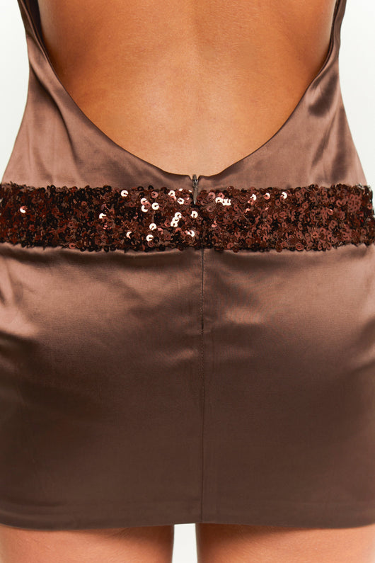 Blair | Abito Mini Cioccolato