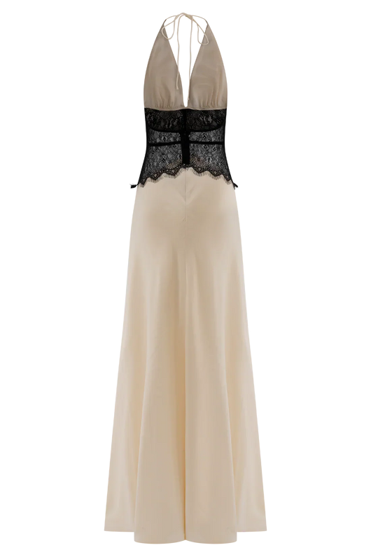 Maxi Dress Dinah Rosalie – Black Lace & Satin