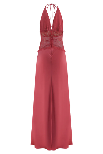 Abito Maxi Dinah Rosalie – Pizzo & Raso Nero