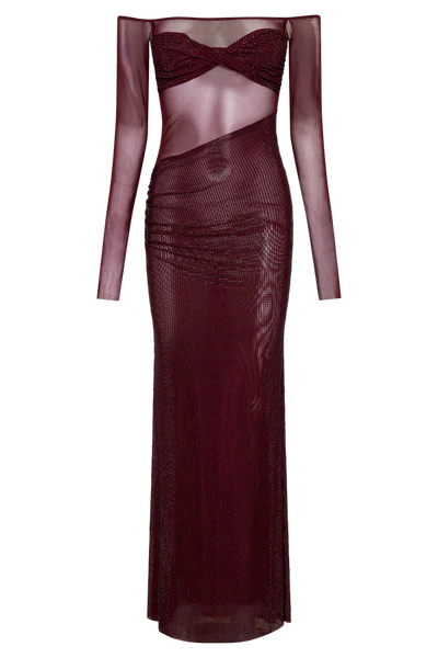 Maxi Dress Shiloh Diamante Off Shoulder