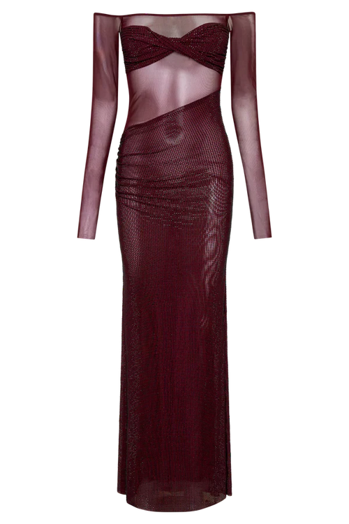 Maxi Dress Shiloh Diamante Off Shoulder