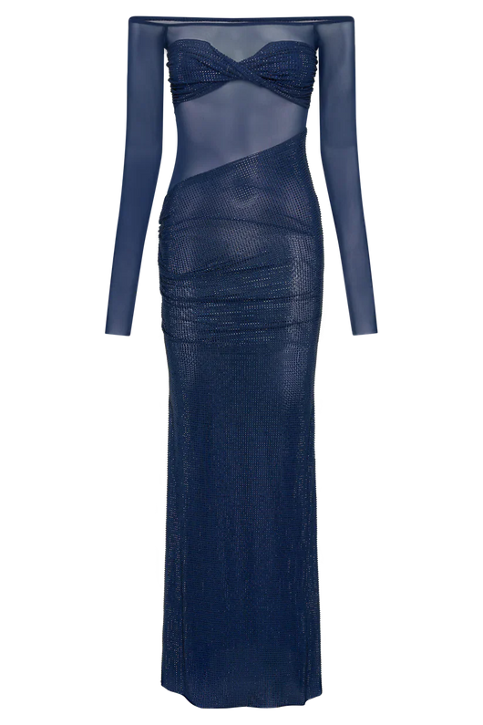 Abito Maxi Shiloh Diamante Off Shoulder