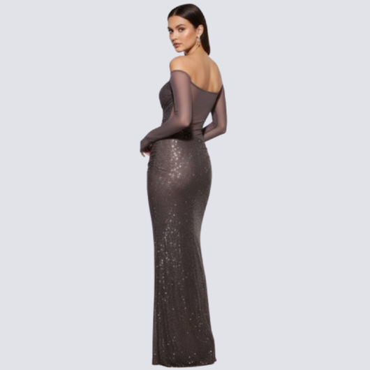 Abito Maxi Shiloh Diamante Off Shoulder