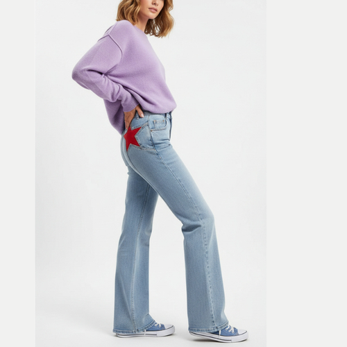 Camilla Star Jeans - Jeans oversize con stelle