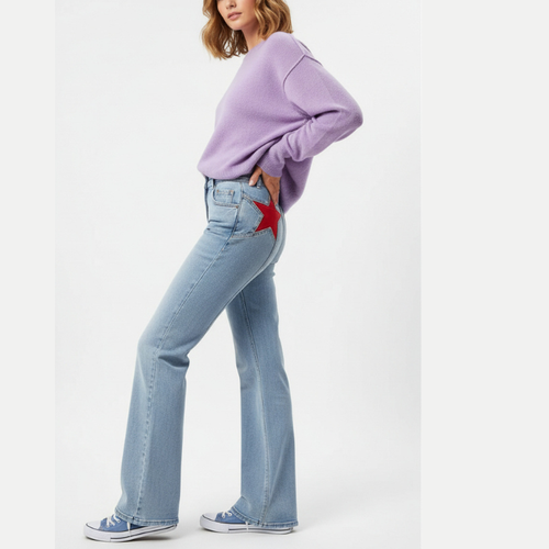 Camilla Star Jeans - Jeans oversize con stelle