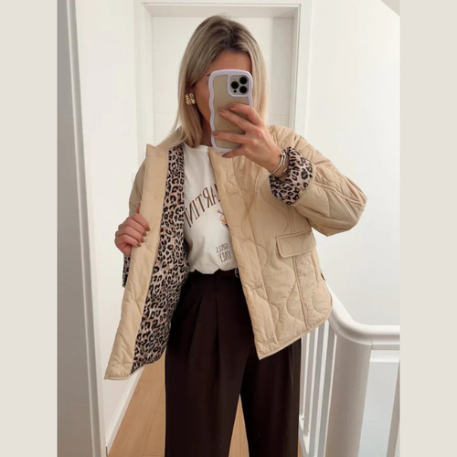 Leonne | Giacca Lusso Stampa Leopardo