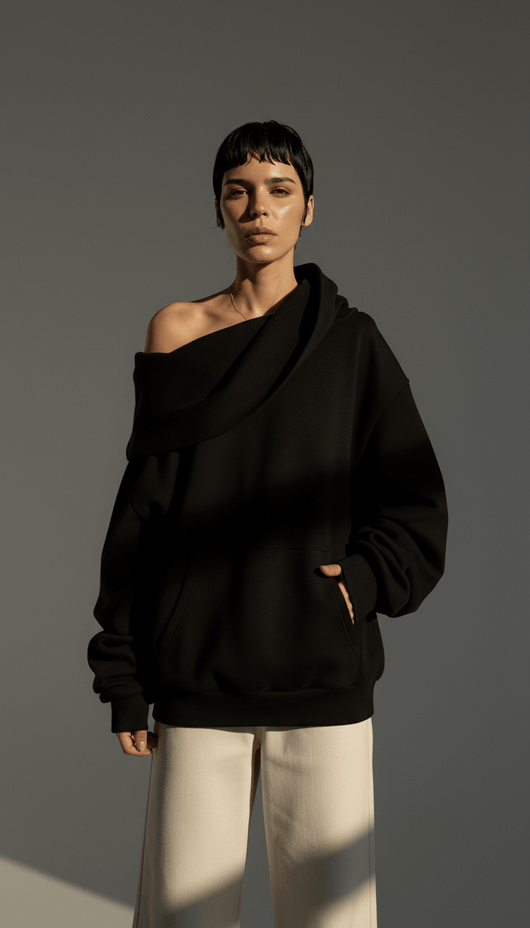 Chiara | Felpa Oversized con Collo-Cappuccio